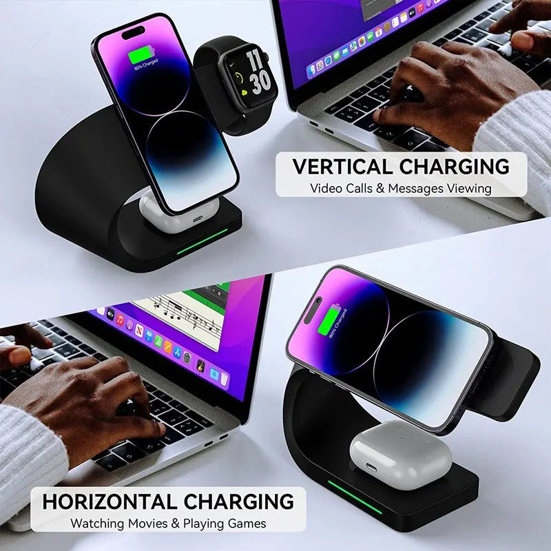 4 in 1 Magnetic Wireless Charger Stand