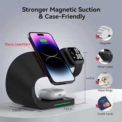4 in 1 Magnetic Wireless Charger Stand